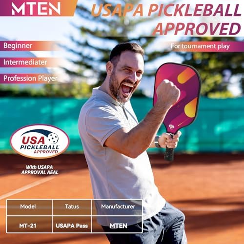 USAPA Approved Fiberglass Surface Pickleball Set for Men and Women Global Recycled Standard