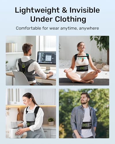 ClimeCo Certified Posture Corrector for Women and Men, Upgraded Back Brace with Enhanced Support, Shoulder Straightener