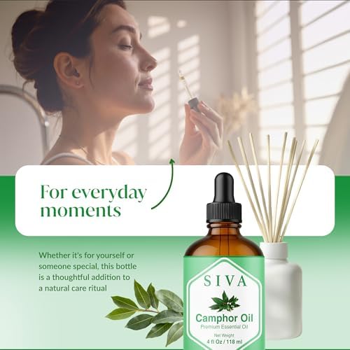 Siva 100% Natural Eucalyptus Essential Oil - 4 Fl Oz – Diffuser and Skin Care - Perfect for Aromatherapy and Hair Care