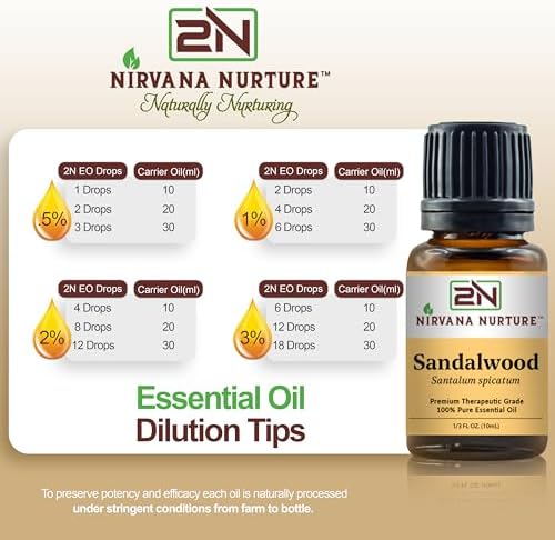 Sandalwood Essential Oil Aromatherapy Diffuser - Premium, Therapeutic Grade, for Calm and Relaxation | Sandalwood Essen