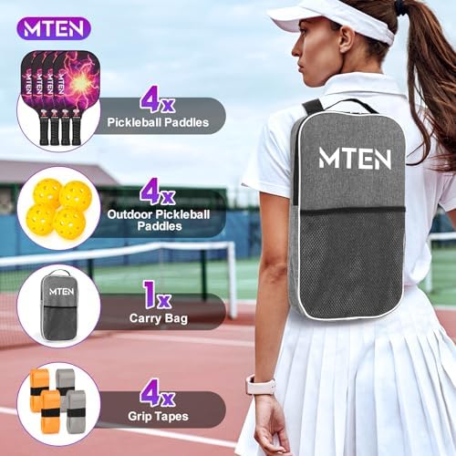 USAPA Approved Fiberglass Surface Pickleball Set for Men and Women Global Recycled Standard