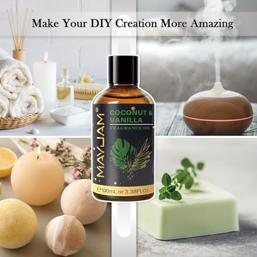 MAYJAM Sandalwood Essential Oil - Pure Fragrance Oil for Diffuser and Soap Candle Making, Ideal for Home and Office, 10