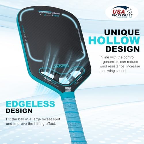 High Performance 3K Carbon Fiber Pickleball Paddle T700 for Advanced Players in Tournamens | USAPA Approved 16MM Thermo