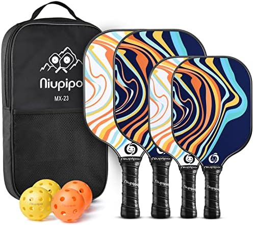 USAPA Approved Lightweight Pickleball Rackets for Casual Players | Durable Fiberglass Surface Picks with Polypropylene
