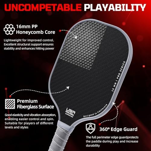 BAGAIL USAPA Approved Pickleball Paddles Set for Traction and Stability | Lightweight BAGAIL Pickleball Rackets with 4