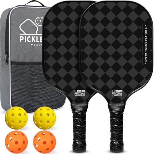 BAGAIL USAPA Approved Pickleball Paddles Set for Traction and Stability | Lightweight BAGAIL Pickleball Rackets with 4