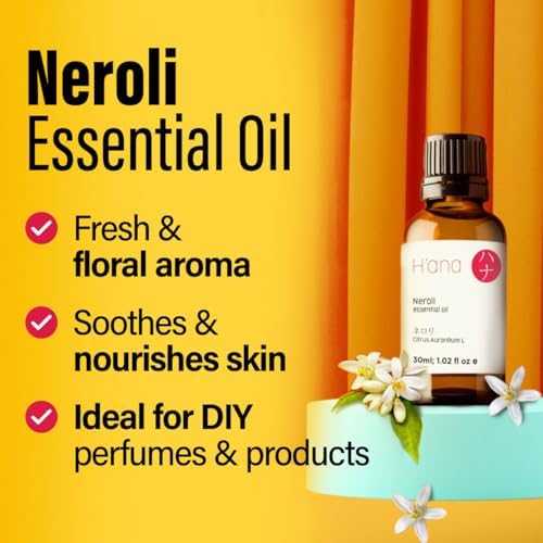 H'ana Sandalwood Essential Oil - 1.02 Fl Oz - for Hair and Skin, Aromatherapy, DIY Soap Making - ClimatePartner Certifie