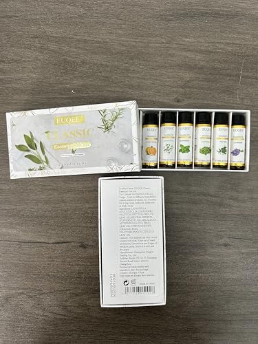 EUQEE Woody Essential Oils Set for Aromatherapy - Pure & Natural Oils - Eucalyptus, Cedarwood, Sandalwood, Frankincense,