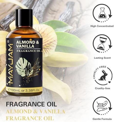 MAYJAM Sandalwood Essential Oil - Pure Fragrance Oil for Diffuser and Soap Candle Making, Ideal for Home and Office, 10