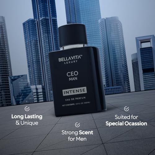 BellaVita Luxury CEO Man Perfume for Men (|38 fl.oz) | Long-Lasting Men's Perfume with Lemon, Lavender, Tonka Vetiver &
