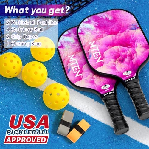 USAPA Approved Fiberglass Surface Pickleball Set for Men and Women Global Recycled Standard