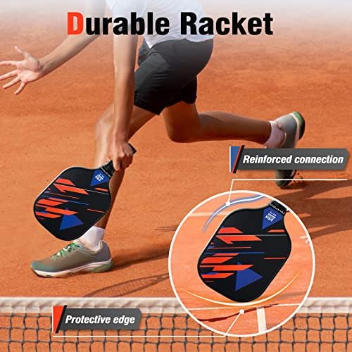 USAPA Approved Lightweight Pickleball Rackets for Casual Players | Durable Fiberglass Surface Picks with Polypropylene