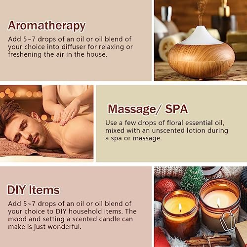 Woody Essential Oils Set for Candle Making & Diffuser - 6x10ML Teakwood, Sandalwood, Cedarwood, Cypress, Forest Pine, F