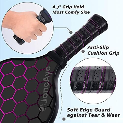JoncAye USAPA Approved Pickleball Paddles Set of 4 for Adults, Men, Women, and Kids with Balls and Bag JoncAye USAPA App