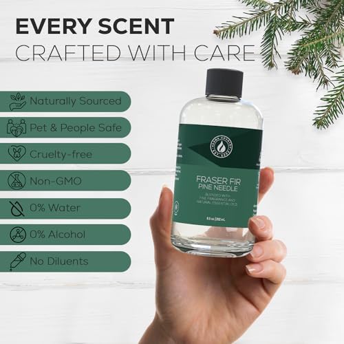 Aroma Country Fraser Fir Christmas Tree Oil - Luxury Essential Oils for Diffuser & Air Freshener - Natural Home Fragranc