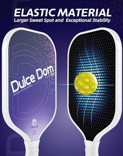 DULCE DOM USAPA Approved Fiberglass/Carbon Fiber Pickleball Paddles Set of 4 for Training | DULCE DOM 4 Indoor Outdoor
