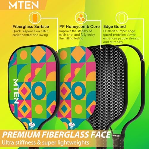 USAPA Approved Fiberglass Surface Pickleball Set for Men and Women Global Recycled Standard