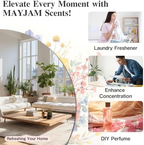 MAYJAM Sandalwood Essential Oil - Pure Fragrance Oil for Diffuser and Soap Candle Making, Ideal for Home and Office, 10