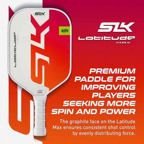 SLK Latitude & Nexus Pickleball Paddles: Graphite Face with SpinFlex Surface for Control and Power | REV-Core+ / SX4 Pol