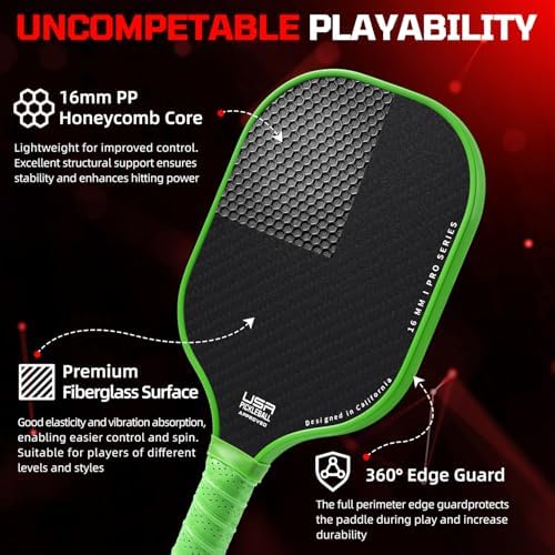 BAGAIL USAPA Approved Pickleball Paddles Set for Traction and Stability | Lightweight BAGAIL Pickleball Rackets with 4