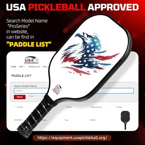BAGAIL USAPA Approved Pickleball Paddles Set for Traction and Stability | Lightweight BAGAIL Pickleball Rackets with 4