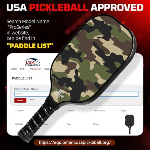BAGAIL USAPA Approved Pickleball Paddles Set for Traction and Stability | Lightweight BAGAIL Pickleball Rackets with 4