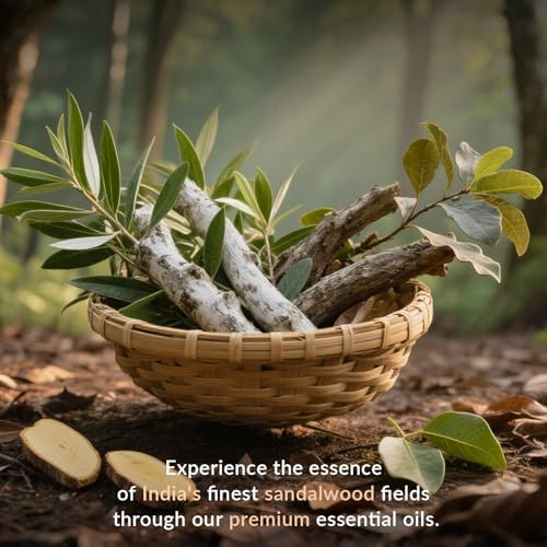 Sandalwood Essential Oil – 100% Pure & Natural Premium Grade Aromatherapy Oil – Warm Woody Scent for Meditation & Relaxa