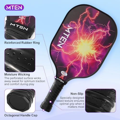 USAPA Approved Fiberglass Surface Pickleball Set for Men and Women Global Recycled Standard