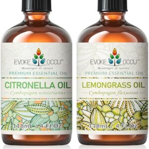 Evoke Occu Citronella and Lemongrass Essential Oil - Repellent for Outdoor Use - 4 Fl Oz