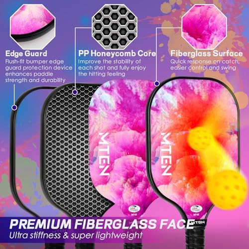 USAPA Approved Fiberglass Surface Pickleball Set for Men and Women Global Recycled Standard