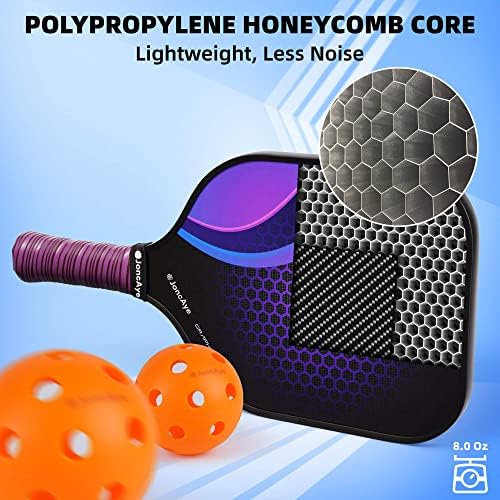 JoncAye USAPA Approved Pickleball Paddles Set of 4 for Adults, Men, Women, and Kids with Balls and Bag JoncAye USAPA App