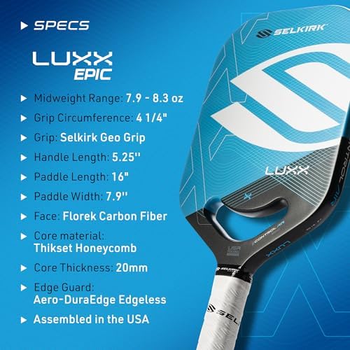 Selkirk Sport LUXX Control Pickleball Paddle - Carbon Fiber Paddles for Unmatched Control and Added Power | Selkirk Spo