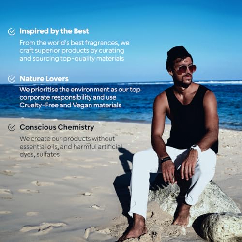 BellaVita Men's Long-Lasting Eau De Parfum | Natural Notes for Men | |4 fl.oz | Fresh Perfume | Oriental Fragrance