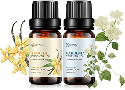Sandalwood & Clary Sage Essential Oils for Aroma and Spa - 100% Pure Organic Natural Plant Oils, 2x10ML Sandalwood & C