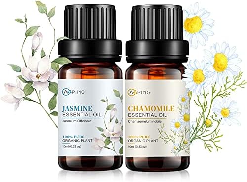 Sandalwood & Clary Sage Essential Oils for Aroma and Spa - 100% Pure Organic Natural Plant Oils, 2x10ML Sandalwood & C
