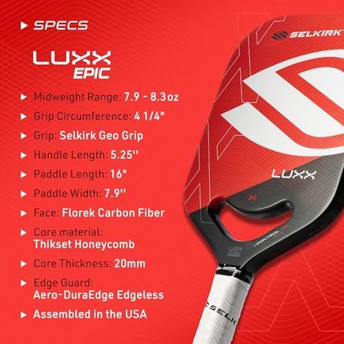 Selkirk Sport LUXX Control Pickleball Paddle - Carbon Fiber Paddles for Unmatched Control and Added Power | Selkirk Spo
