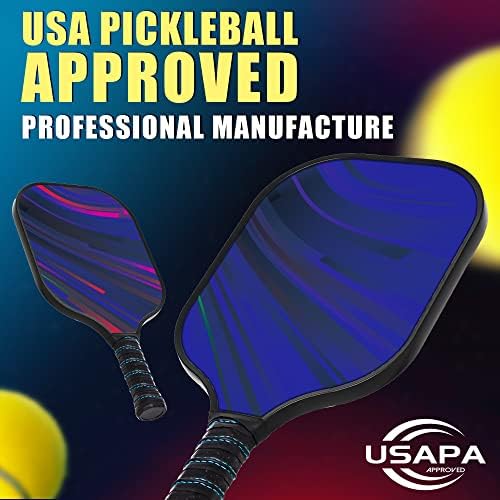 DULCE DOM USAPA Approved Fiberglass/Carbon Fiber Pickleball Paddles Set of 4 for Training | DULCE DOM 4 Indoor Outdoor