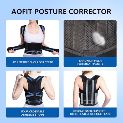 Women's and Men's Posture Corrector Back Brace for Scoliosis/Hunchback/Hump/Thoracic/Spine Support - Full Back Pain Rel