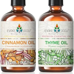 EVOKE OCCU Cinnamon Essential Oil and Thyme Essential Oil for Stress Relief - Perfect for Home Use - 4 Fl Oz EVOKE OCC