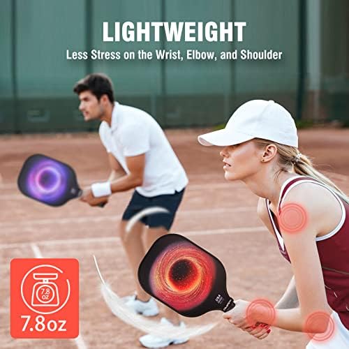 USAPA Approved Lightweight Pickleball Rackets for Casual Players | Durable Fiberglass Surface Picks with Polypropylene