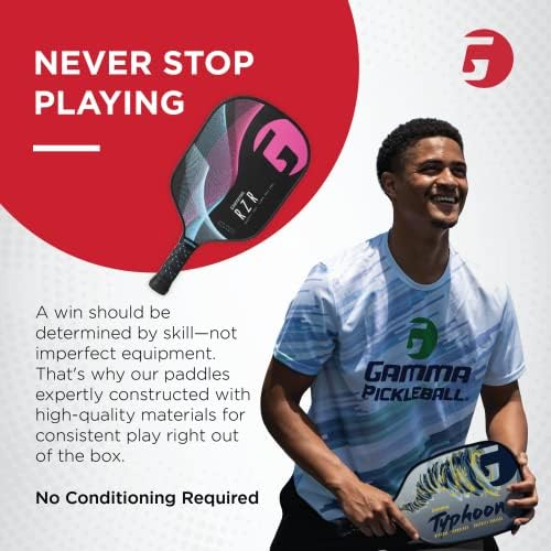 GAMMA Pickleball Paddles for Men & Women - Additional Power & Control, Honeycomb Grip, USAAPA Approved | GAMMA USA Made