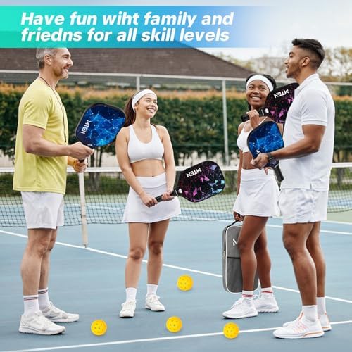 USAPA Approved Fiberglass Surface Pickleball Set for Men and Women Global Recycled Standard