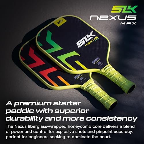 SLK Latitude & Nexus Pickleball Paddles: Graphite Face with SpinFlex Surface for Control and Power | REV-Core+ / SX4 Pol
