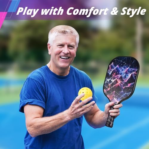 USAPA Approved Lightweight Pickleball Rackets for Casual Players | Durable Fiberglass Surface Picks with Polypropylene