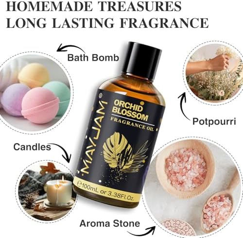 MAYJAM Sandalwood Essential Oil - Pure Fragrance Oil for Diffuser and Soap Candle Making, Ideal for Home and Office, 10