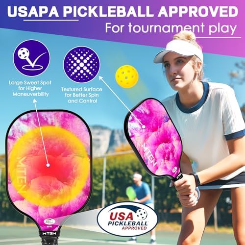USAPA Approved Fiberglass Surface Pickleball Set for Men and Women Global Recycled Standard