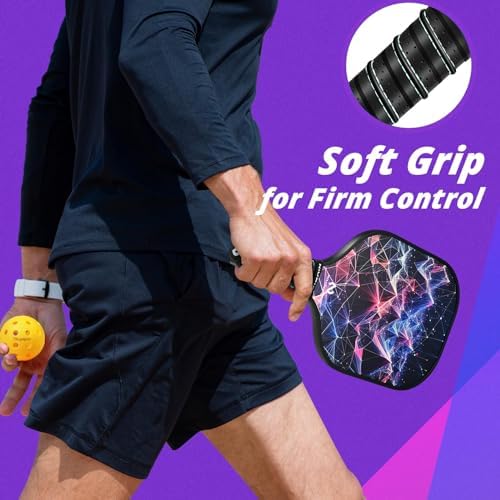 USAPA Approved Lightweight Pickleball Rackets for Casual Players | Durable Fiberglass Surface Picks with Polypropylene