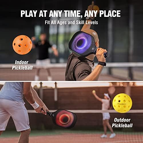 USAPA Approved Lightweight Pickleball Rackets for Casual Players | Durable Fiberglass Surface Picks with Polypropylene