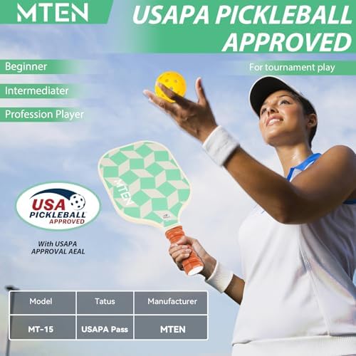 USAPA Approved Fiberglass Surface Pickleball Set for Men and Women Global Recycled Standard