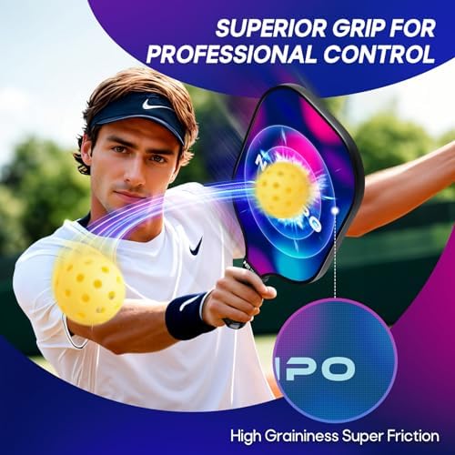 USAPA Approved Lightweight Pickleball Rackets for Casual Players | Durable Fiberglass Surface Picks with Polypropylene